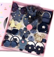 Zestaw spinek 18szt Do włosów dla dziewczynki dziecka E18_NIEBIESKI