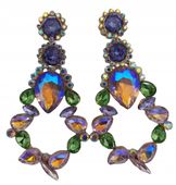 Wielobarwne kolczyki kolorowe kamienie łezki