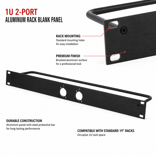 Patch panel RACK 19" 1U na 2 gniazda typu D Kera Audio 1U-2D na Arena.pl