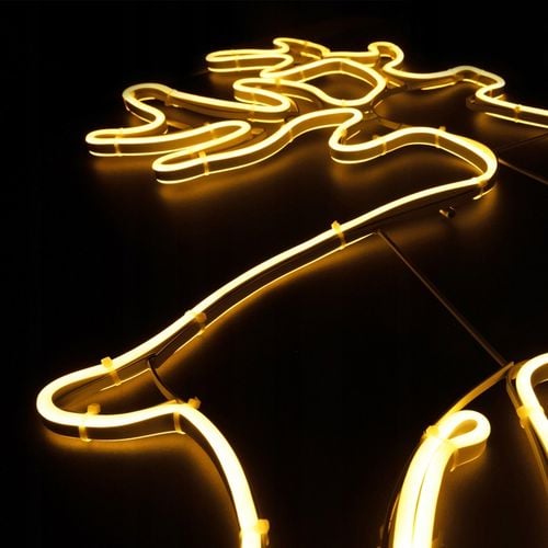 Lampki Zewnętrzne Dekoracja Ozdoba Świąteczne Renifer LED Neon Biały IP44 na Arena.pl