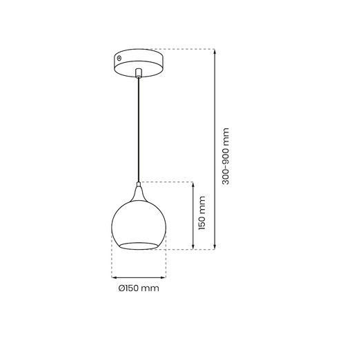 Lampa wisząca MONTE SILVER fi 150 1xE27 na Arena.pl