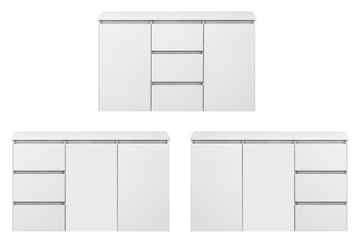 KOMODA MEGAN K3 BIAŁA na ubrania do salonu przedpokoju sypialni na Arena.pl