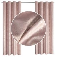 Zasłona welwetowa na przelotkach Eurofirany 140X250 INGRID pudrowy