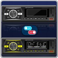 Radio samochodowe 1DIN z Bluetooth USB SD AUX MP3 mikrofonem i pilotem