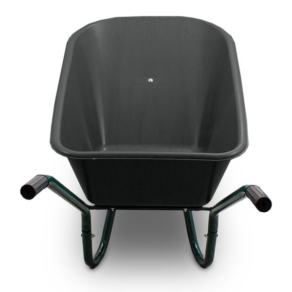 Taczka ogrodowa 100L 250kg misa PVC zielone koło PU zdjęcie 3