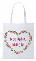 Dla Babci Babuni Prezent Torba Eco Biała Shopper Z Nadrukiem Ze Zdjęciem