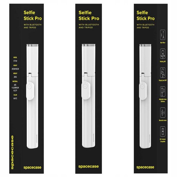 Spacecase Selfie Stick Pro St11-W White zdjęcie 16