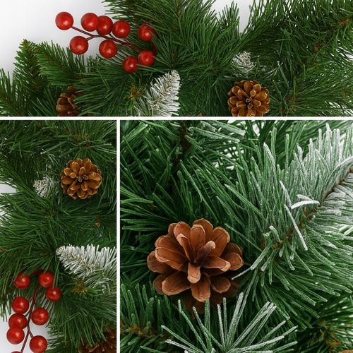 WIENIEC ŚWIĄTECZNY STROIK NA ŚWIĘTA Z OZDOBAMI JARZĘBINA SZYSZKA gęsty XXL na Arena.pl