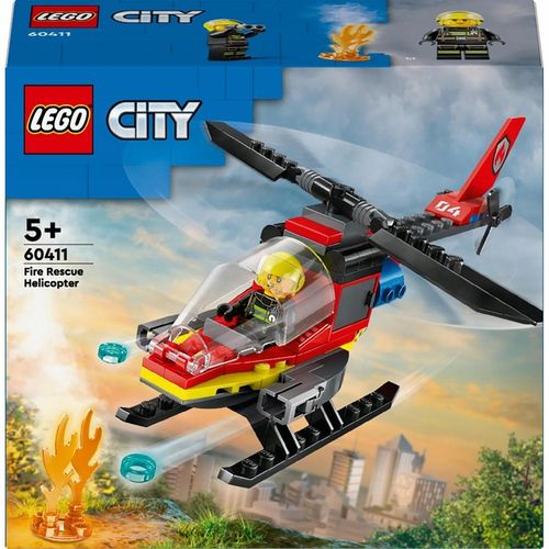 LEGO City Straż Pożarna 60411 Strażacki Helikopter Ratunkowy Armatki Wodne na Arena.pl