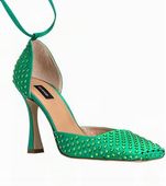 PINKO HAWK DECOLLETE SATIN FULL STRA PAPROĆ ZIELONA R.38