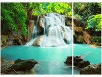 70X50CM WODOSPAD DWÓJ OBRAZ NIESYMETRYCZNY