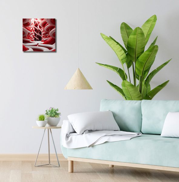 Obraz 30x30cm Czerwone Wiry zdjęcie 2