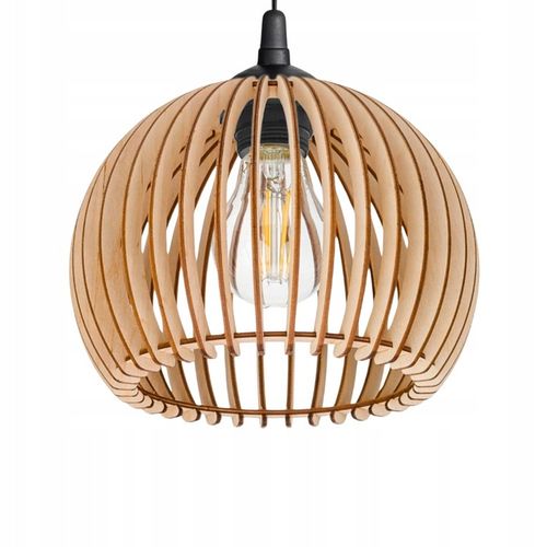 STYLOWA LAMPA WISZĄCA SUFITOWA ŻYRANDOL LED BOHO DREWNIANA KULA 1 x na Arena.pl