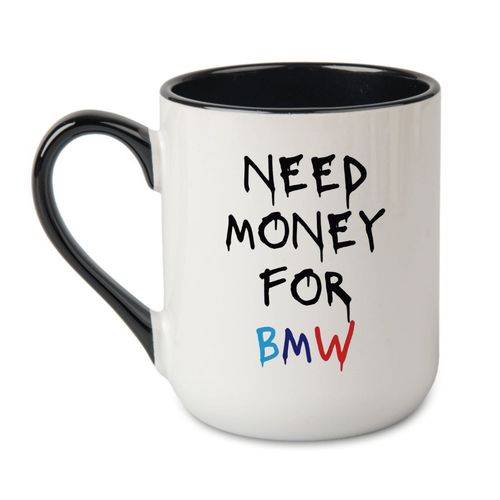 KUBEK "NEED MONEY FOR BMW" Wzór - Elegant Coffee Czarny 330 ml na Arena.pl
