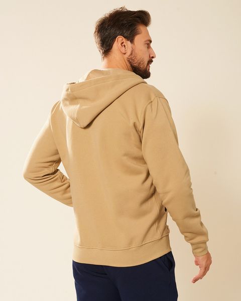 Bluza męska z kapturem beżowa Ludwik Rozmiar - L zdjęcie 2