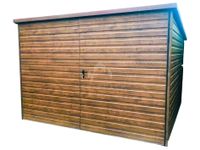 Garaż Blaszany 3x5m Brama Dwuskrzydłowa Drewnopodbny Dach Spad NB119