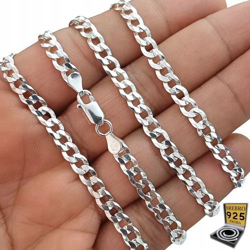 ŁAŃCUCH Srebrny Męski Łańcuszek SREBRO pr.925 4,5mm Pancerka + GRATIS na Arena.pl