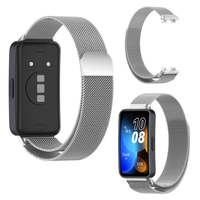 Pasek do Huawei Band 8 9 10 opaska bransoleta na zegarek watch srebrny