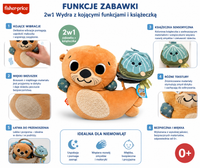 Fisher-Price Wydra 2w1 do zabawy na brzuszku 0+ z zabawką sensoryczną