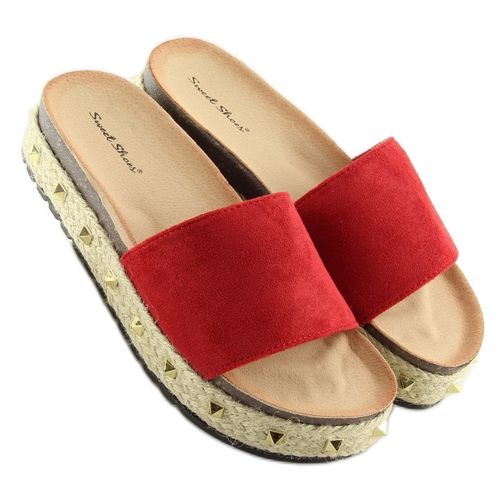 Klapki espadryle czerwone LS51 Red r.41 na Arena.pl