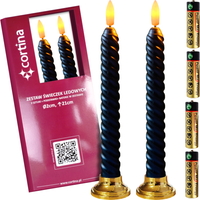 ŚWIECE LED NA BATERIE 2 SZT ZESTAW ŚWIECZEK 21CM