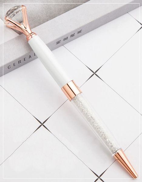 długopis Z DIAMENTEM i KRYSZTAŁKAMI biały damski zdjęcie 2