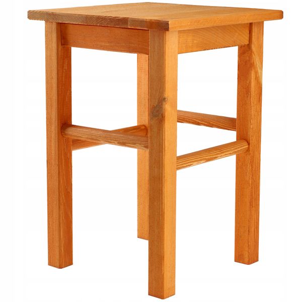 KADAX Drewniany Taboret Stolek Kuchenny Solidny Olcha Kwadratowy zdjęcie 7