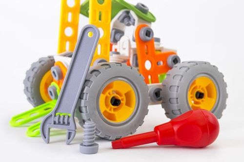 Klocki konstrukcyjne pojazd do składania 84 elementy na Arena.pl
