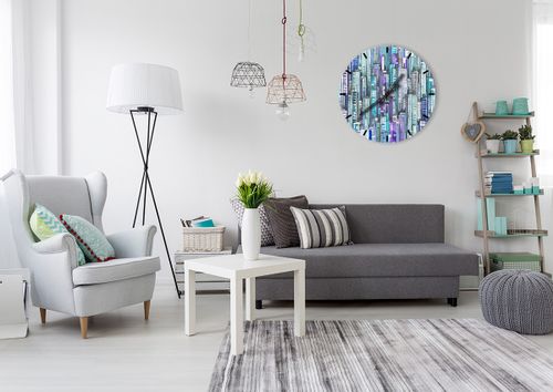 Zegar Ścienny - Drapacze Chmur - 60X60 Cm - C3Ar60X60-3857 na Arena.pl