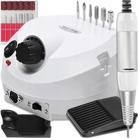 FREZARKA DO PAZNOKCI MANICURE PEDICURE PROFESJONALNA 65W ZESTAW FREZÓW