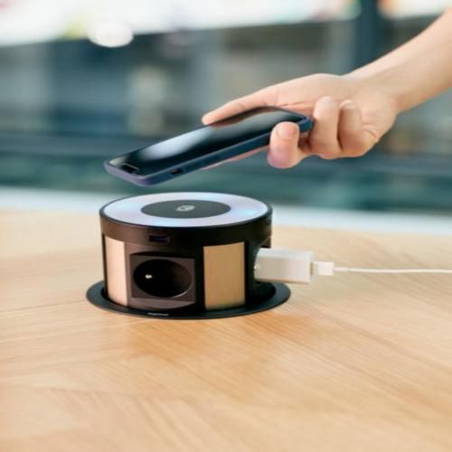 Kolumna gniazd do mebli 4X2P+Z SCHUKO, 2xUSB typ A+C/INDUKCJA z przewodem 2m Legrand 654983 na Arena.pl