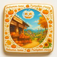 CIASTKO LUKROWANE PUMPKIN WEATHER ROZ.M  KWADRAT AT RĘCZNIE ROBIONE