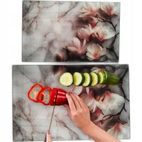 DESKA SZKLANA KUCHENNA 30x40CM ZE WZOREM DO KROJENIA SZKŁO HARTOWANE FESTA