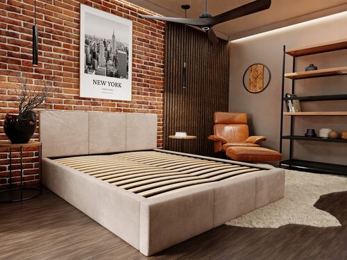 ŁÓŻKO TAPICEROWANE DO SYPIALNI 160x200 ŁÓŻKO PODWÓJNE Z POJEMNIKIEM na Arena.pl