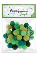 POMPONY DO DEKORACJI 35SZT JUNGLE INTERDRUK