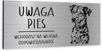 Tabliczka dibind uwaga pies Dalmatyńczyk 20x10 cm NADRUK UV