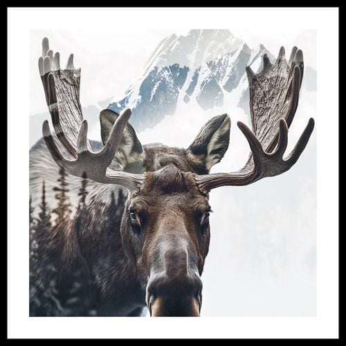 Plakat 40x40cm Łoś Duch Lasu na Arena.pl