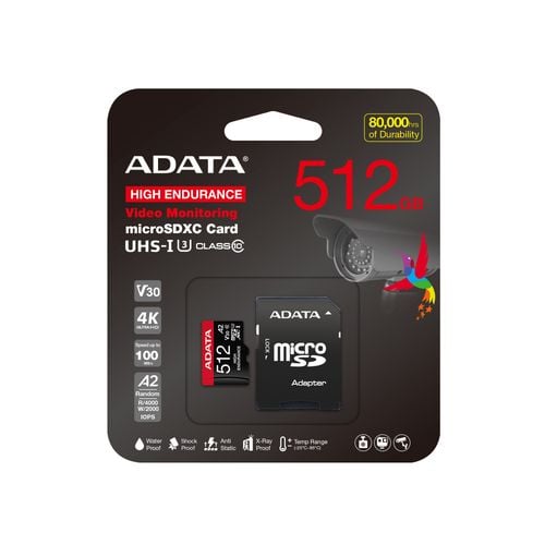 Karta microSD ADATA 512GB microSDXC HIGH Endurance UHS-I U3 V30S na Arena.pl