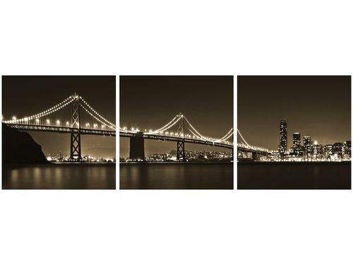 70 90CM OBRAZ 3 ELEM MOST NOCĄ TANEL TEEMUSK ŚCIENNY DRUK PŁÓTNO na Arena.pl