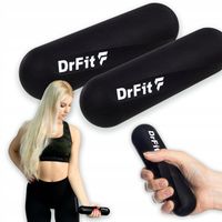 Hantelki Ciężarki Silikonowe do Ćwiczeń Cardio Fitness 2 sztuki Czarne