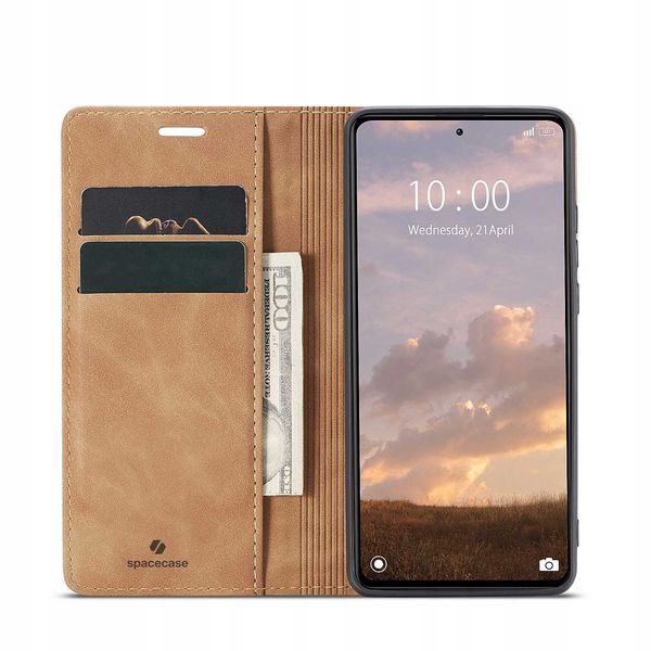Spacecase Wallet Poco X5 Pro/Note 12 Pro Light Brown zdjęcie 14
