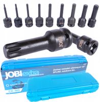 nasadki udarowe spline 1/2" m4-m16 9el. jobiextra