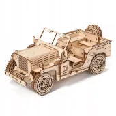 Little Story Drewniane Puzzle Model Układanka 3D DIY - Pojazd Wojskowy Jeep