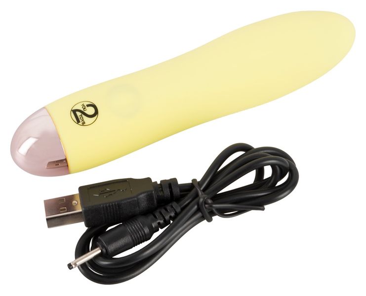 mini wibrator cuties żółty usb 13 cm zdjęcie 7