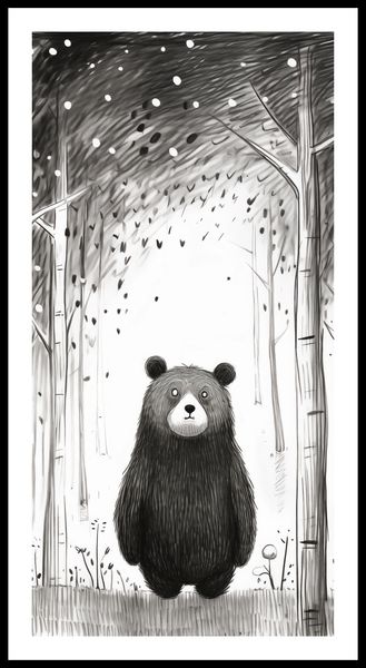 Plakat 50x100cm Ciekawski Miś zdjęcie 3