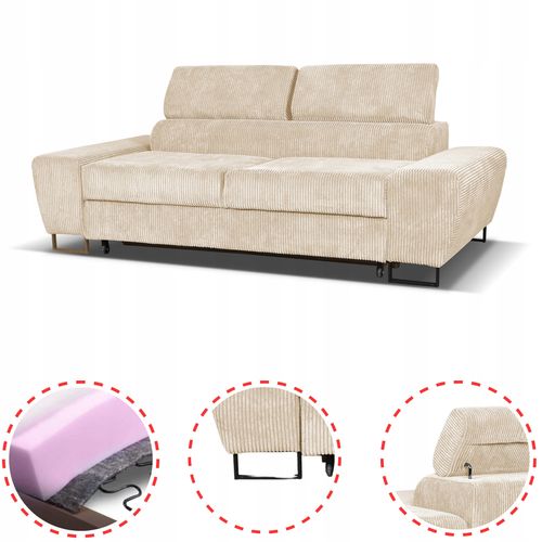 Zestaw mebli wypoczynkowych salonu Savio Sofa 2os fotele beż Family Meble na Arena.pl