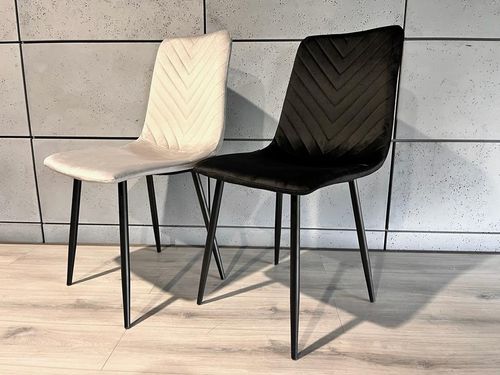 Krzesło tapicerowane TRIO VELVET GREY na Arena.pl