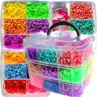 Zestaw do robienia bransoletek z gumek gumki KUFEREK div dla dziewczynki