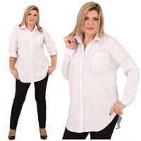 KOSZULA DAMSKA ELEGANCKA BAWEŁNIANA KLASYCZNA OVERSIZE ROZPINANA