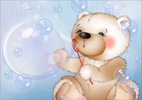 Fototapeta 3D dla dzieci misie pluszaki wymiar FLI